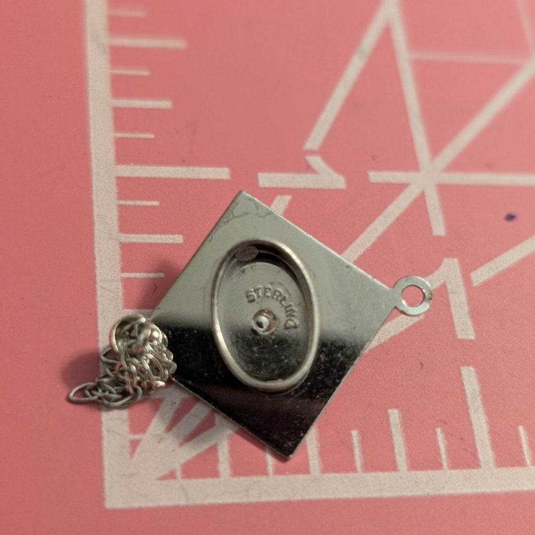 Vintage 925 Sterling Silver Graduate's Cap W/ Tassel