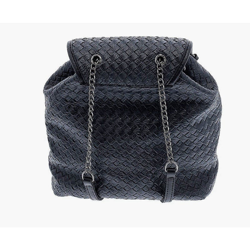 Lucky Bees Quilted Black Backpack