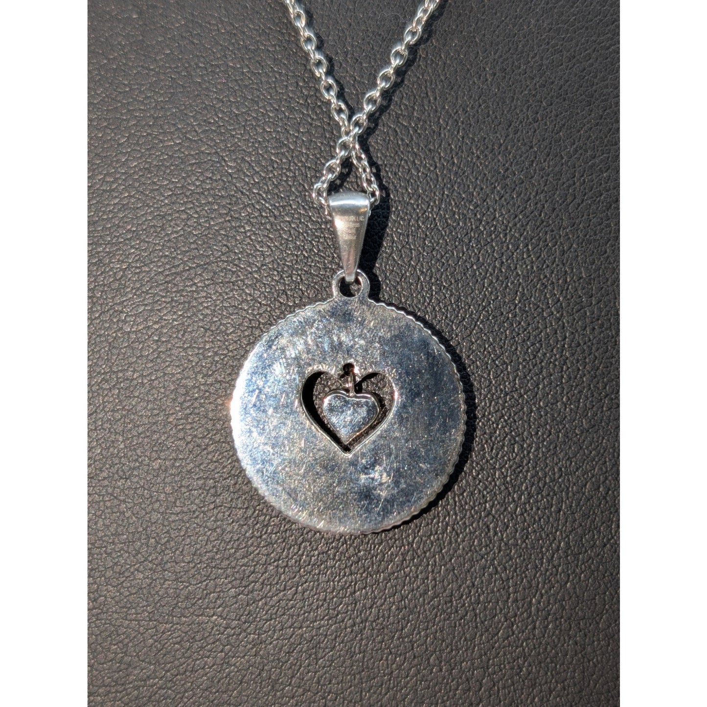 JCM Stainless Steel 'Moms Make Every Day Sparkle' Rhinestone Heart Necklace