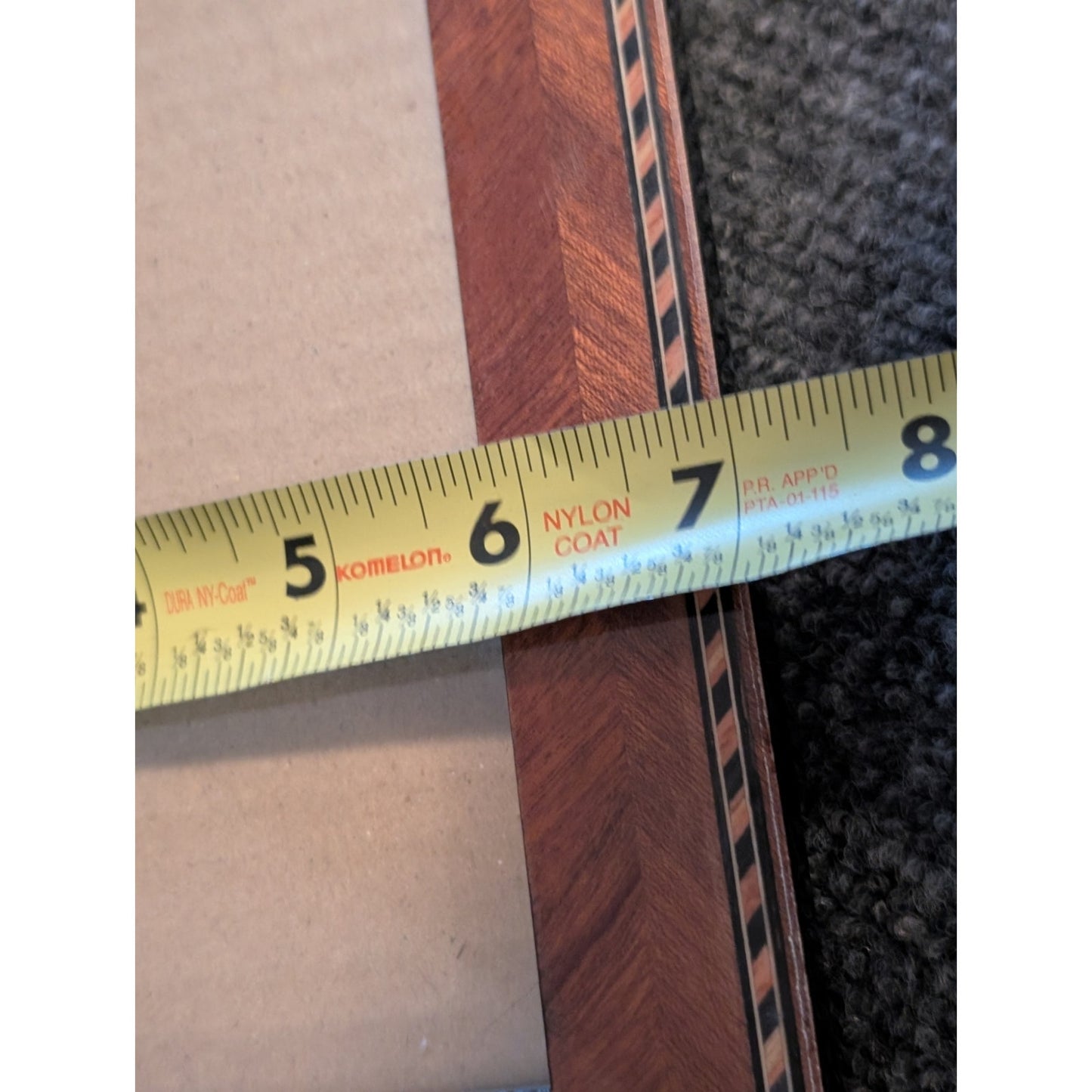 Argento SC Wood Inlay Felt/Velvet Back Stand Up Preppy Old Money Frame