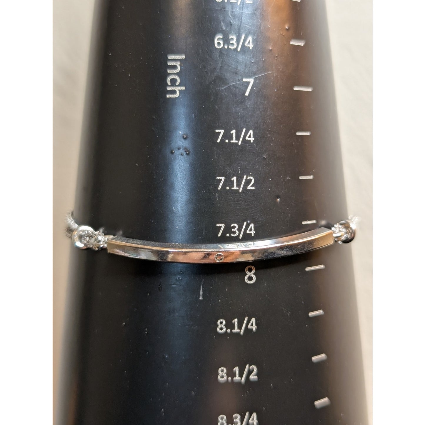 VTG Dyadema 925 Italy Sterling Silver Crystal Bar Chain Bracelet 7"-8" Long