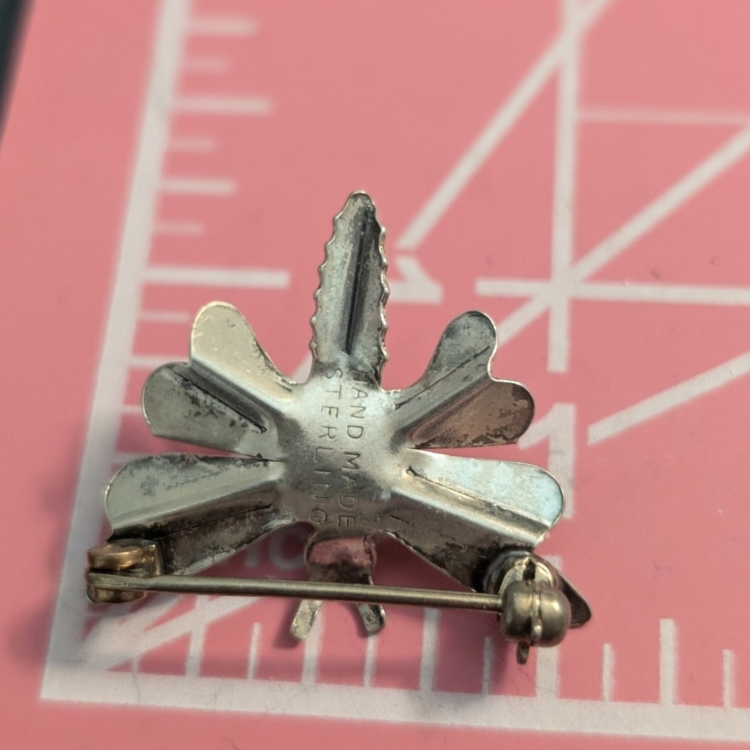 Vintage Hand Made Sterling Butterfly Pin
