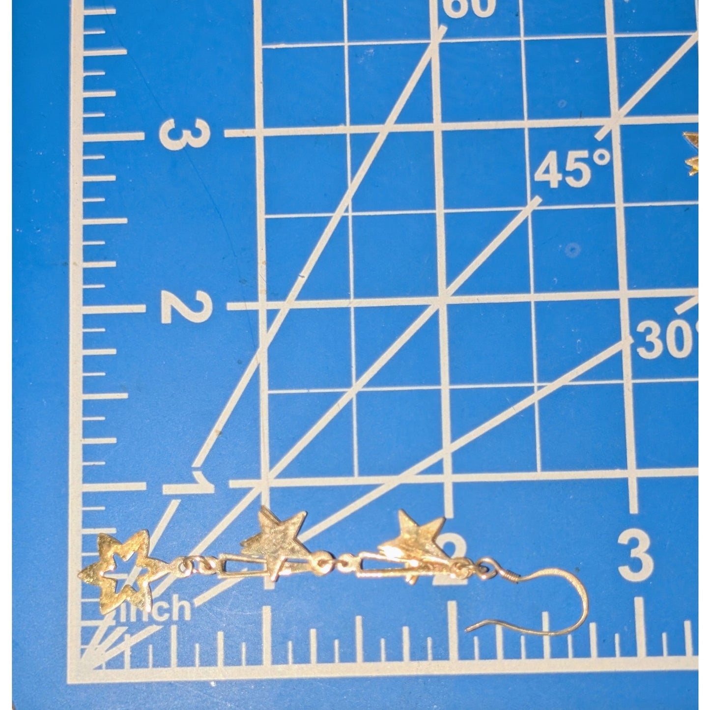 925 Sterling Silver Dangling Star Wire Earrings