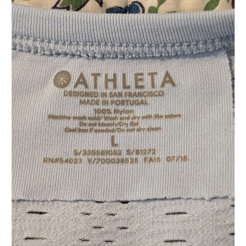 Athleta Light Blue Foothill Seamless Tee Womens Sz L