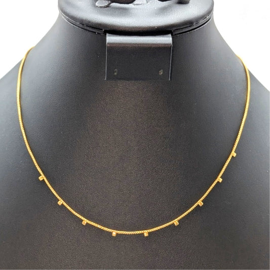 Madewell Gold Tone Dot Box Chain 16" 17.25" or 18.5" Necklace