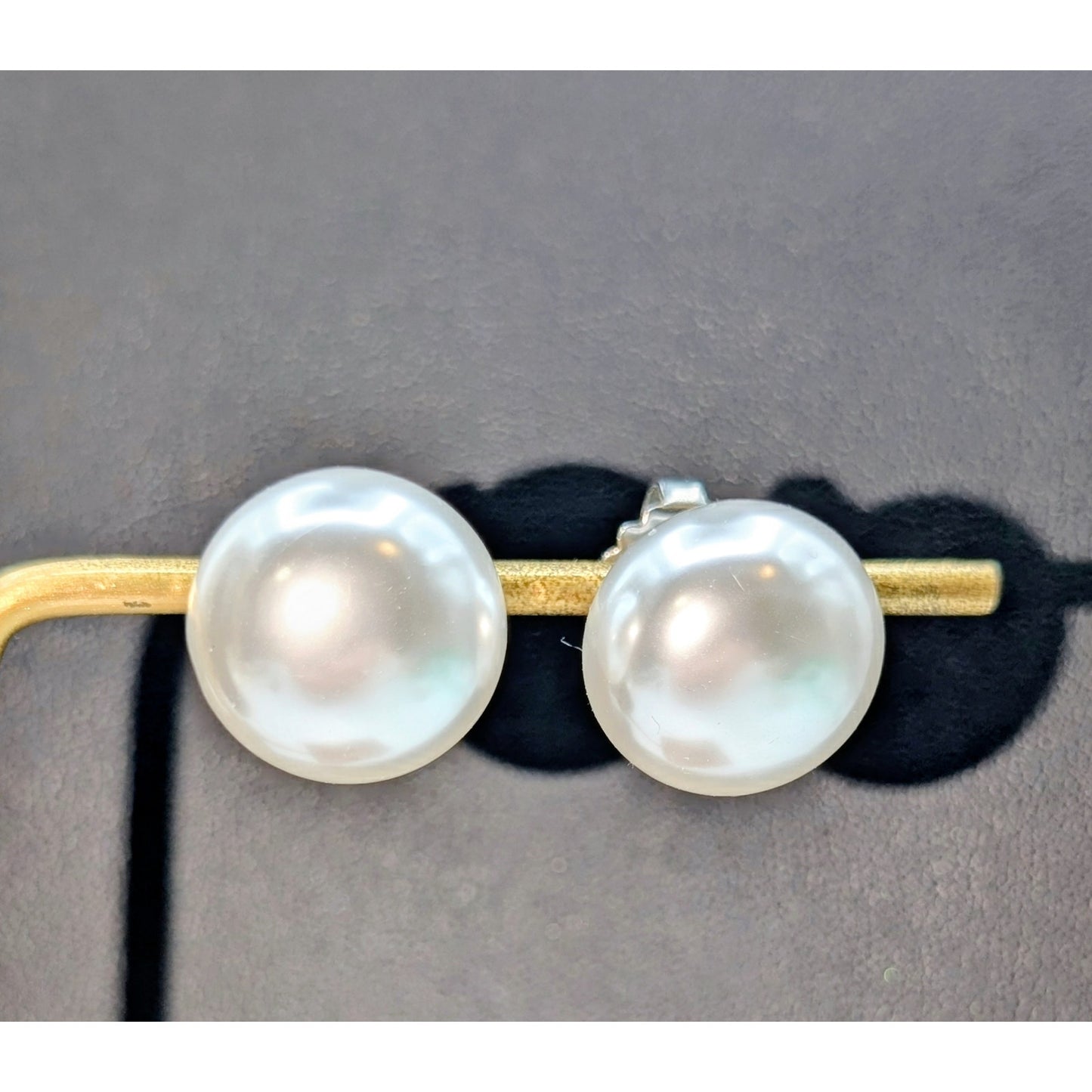 Extra Large Classic Timeless Faux Pearl Post Earrings