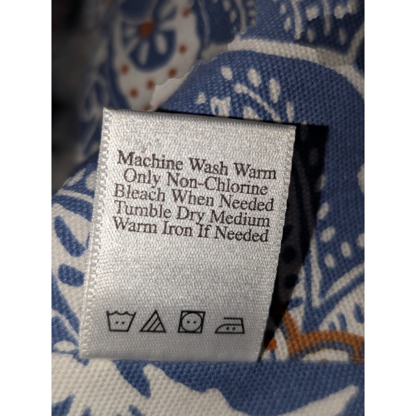 Coldwater Creek Dusty Blue Khaki Cream Floral Button Front Jacket Women's Sz 1X