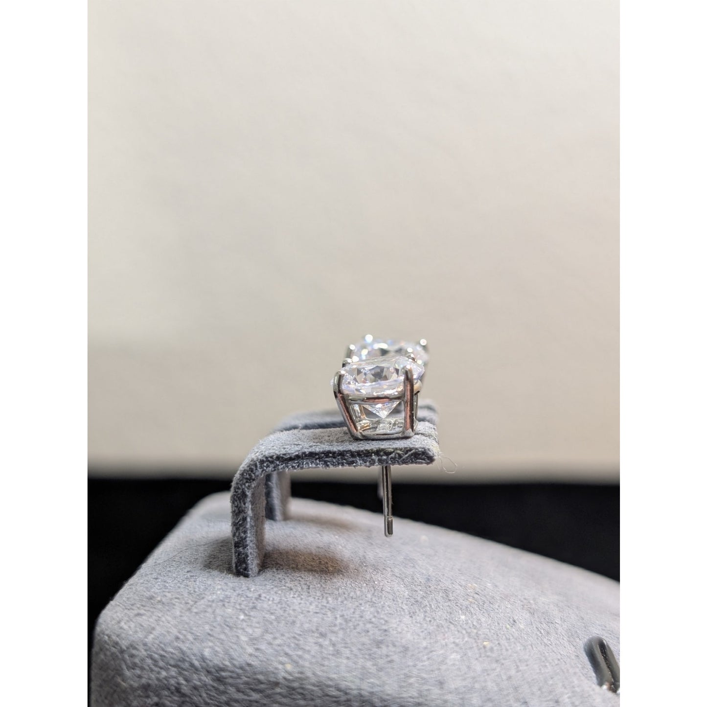 925 Sterling Silver Large CZ Post Basket Set Stud Earrings
