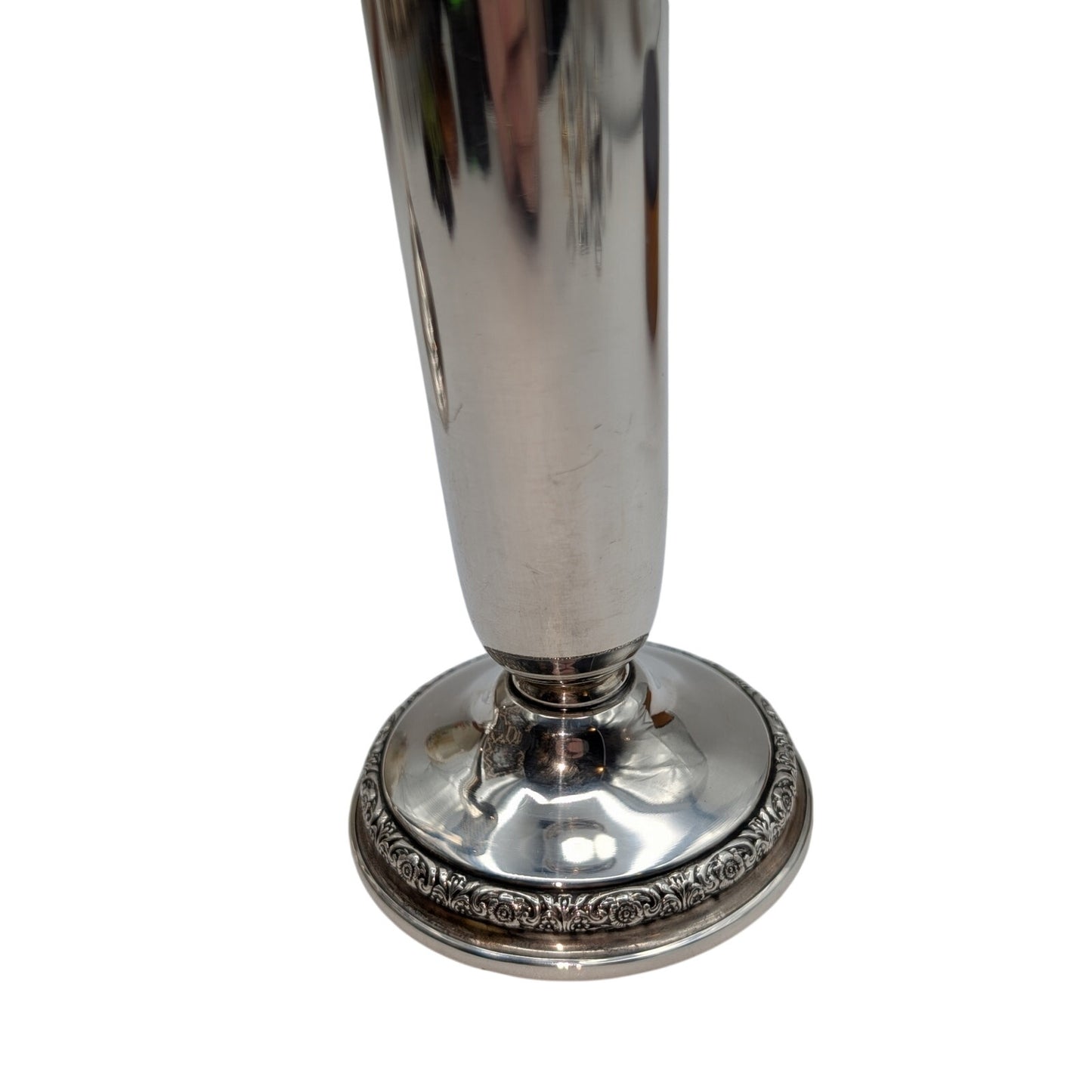 Vtg International Prelude Sterling Silver Weighted Reinforced Trumpet Bud Vase
