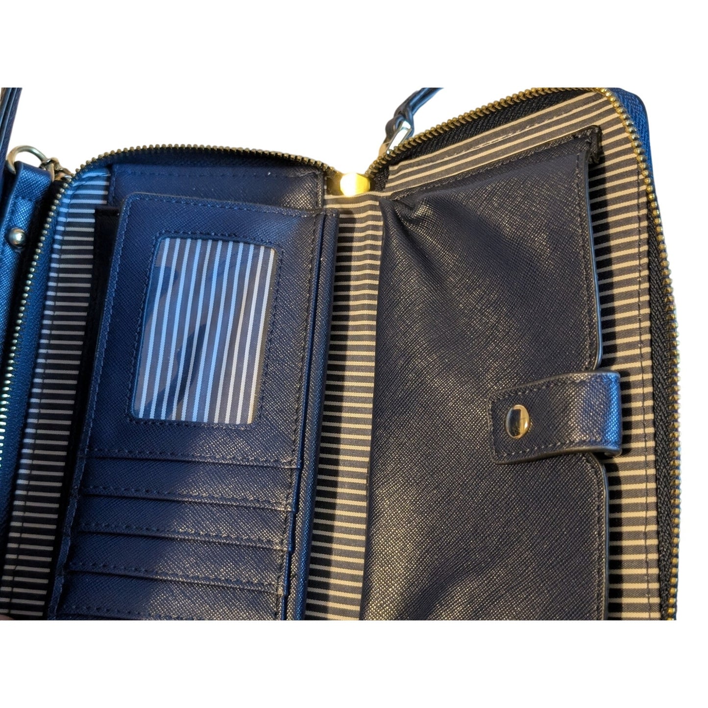 Crown & Ivy Navy Polka Dot One Size Crossbody Bag