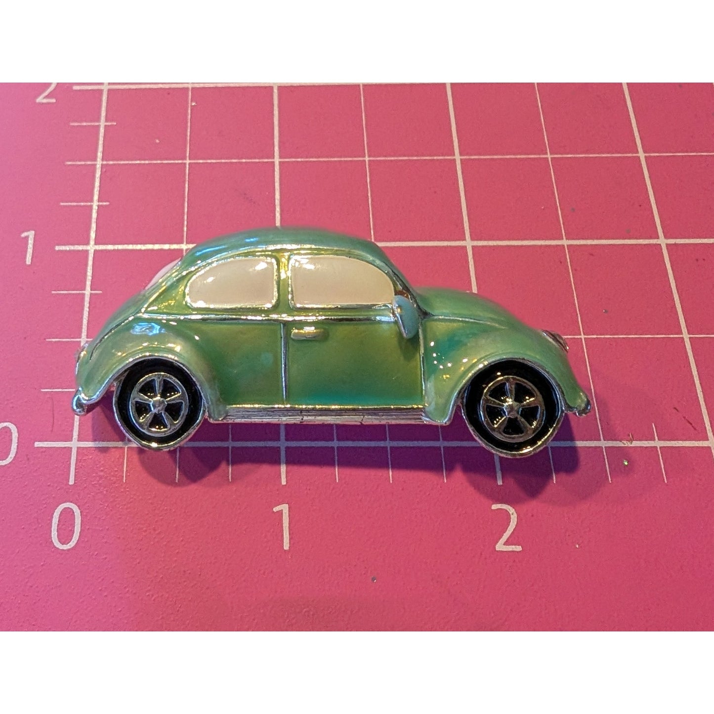 Napier Signed Mint Green Enamel VW 'Punch Buggy' Bug Car Brooch/Pin