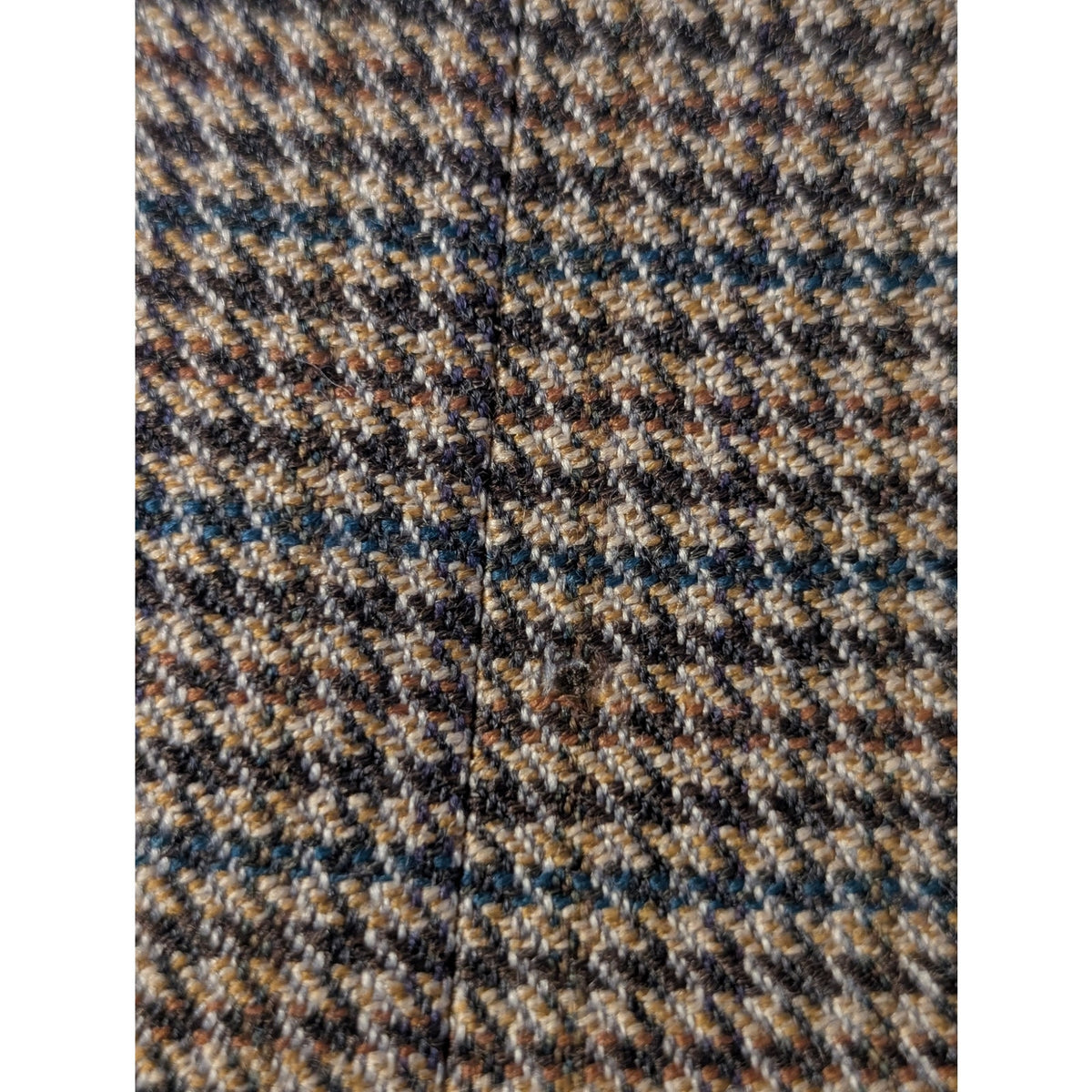 Tasso Elba Macy's Elbow Patch 100% Wool Brown Houndstooth Sports Coat Mens 44R