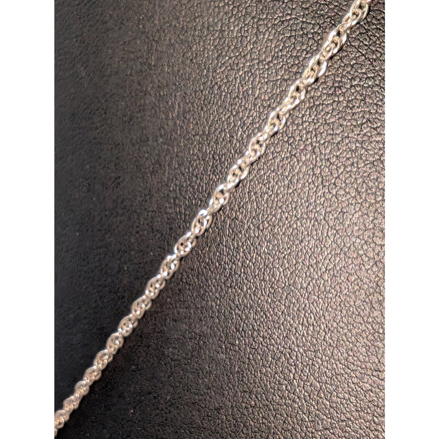 Vintage Turquoise Frilly Border 925 Sterling Silver Pendant 18" Necklace