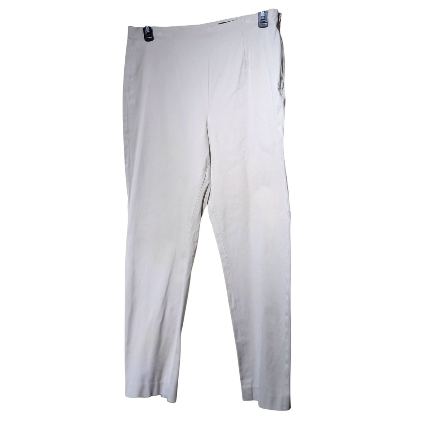 Eddie Bauer Cotton Stretch Flat Front Side Zip Straight Leg Pant Womens' Sz 14