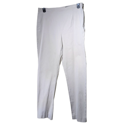 Eddie Bauer Cotton Stretch Flat Front Side Zip Straight Leg Pant Womens' Sz 14