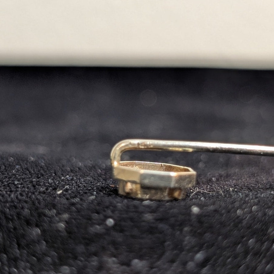 Antique 14K White Gold Straight 2" Long Stick Pin 1.1g