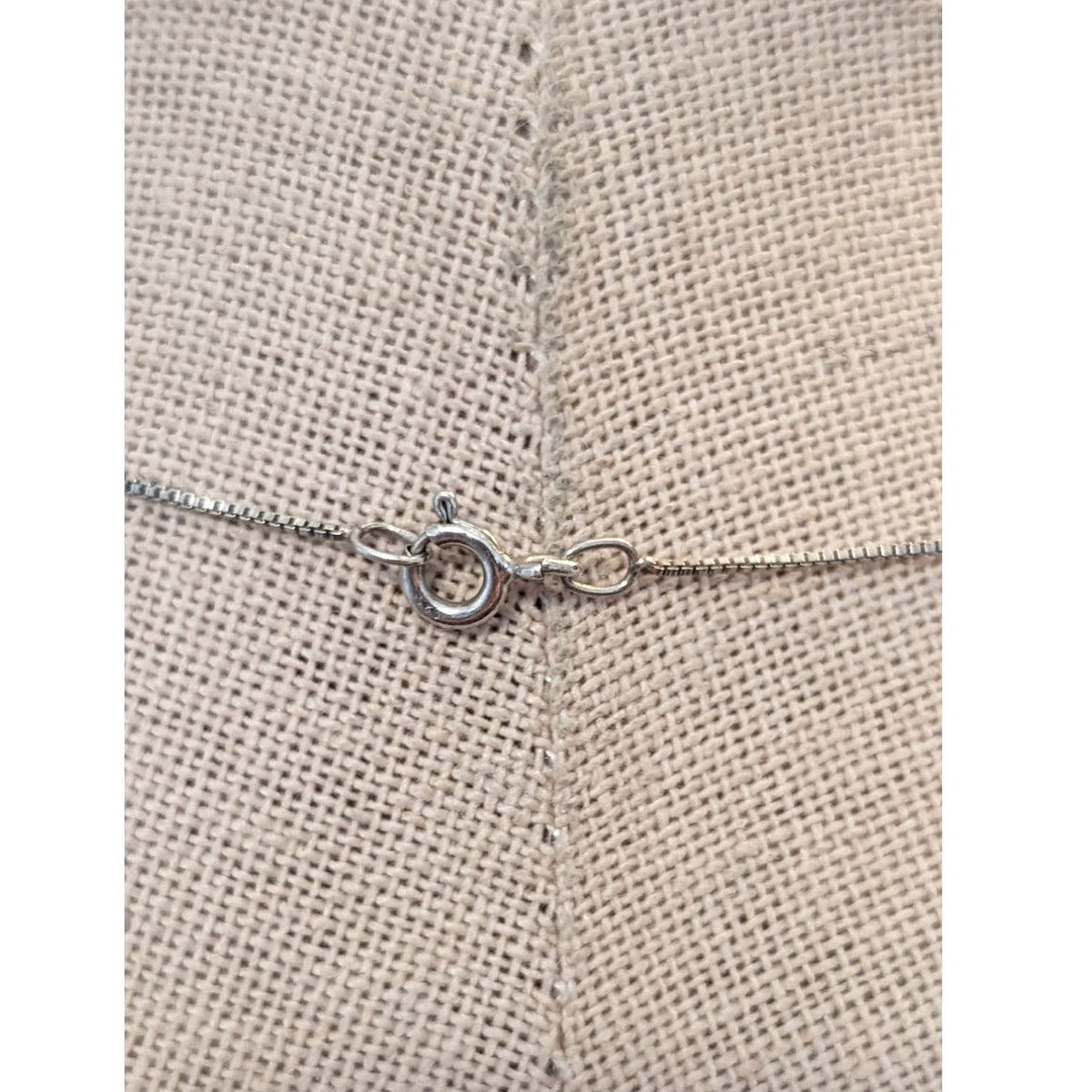 NWT Abstract 925 CZ Pendant on 925 Sterling 18" Box Chain Necklace