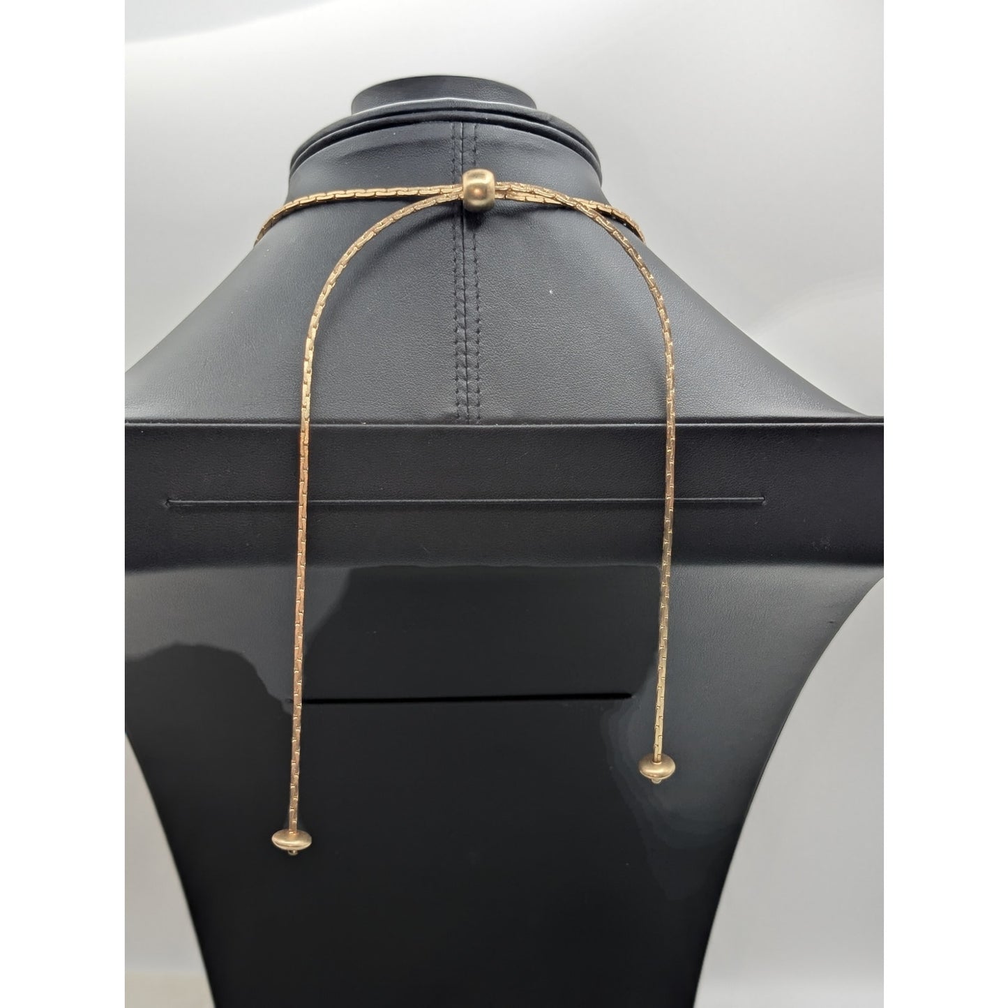 Gold Tone Pull Chain Up to 36" Stone & Acrylic Ombre Tassel Fringe Long Necklace