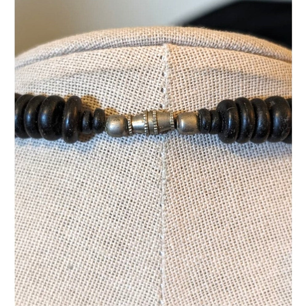 Vintage Chunky Boho Carved Wooden Animal Beaded Necklace
