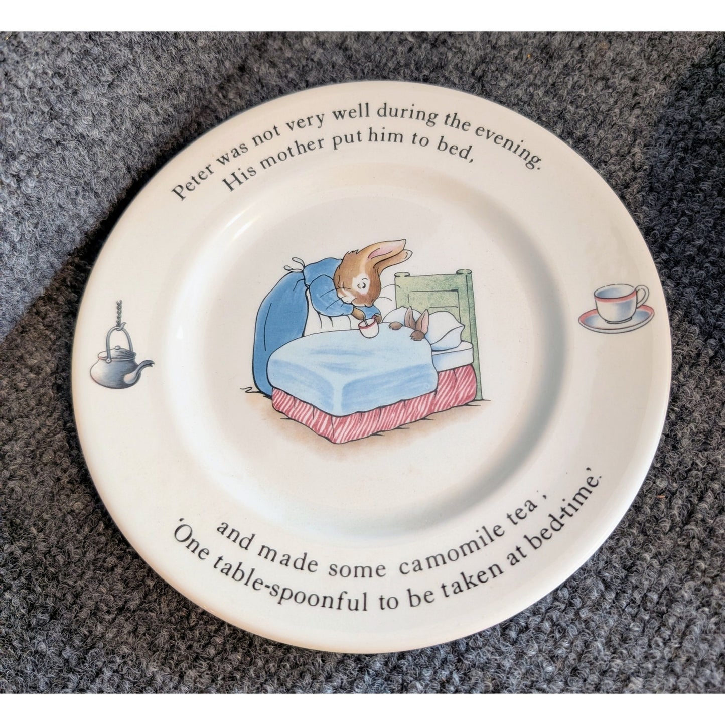 Vintage Beatrix Potter Peter Rabbit Wedgwood 4 Piece Nursery Set