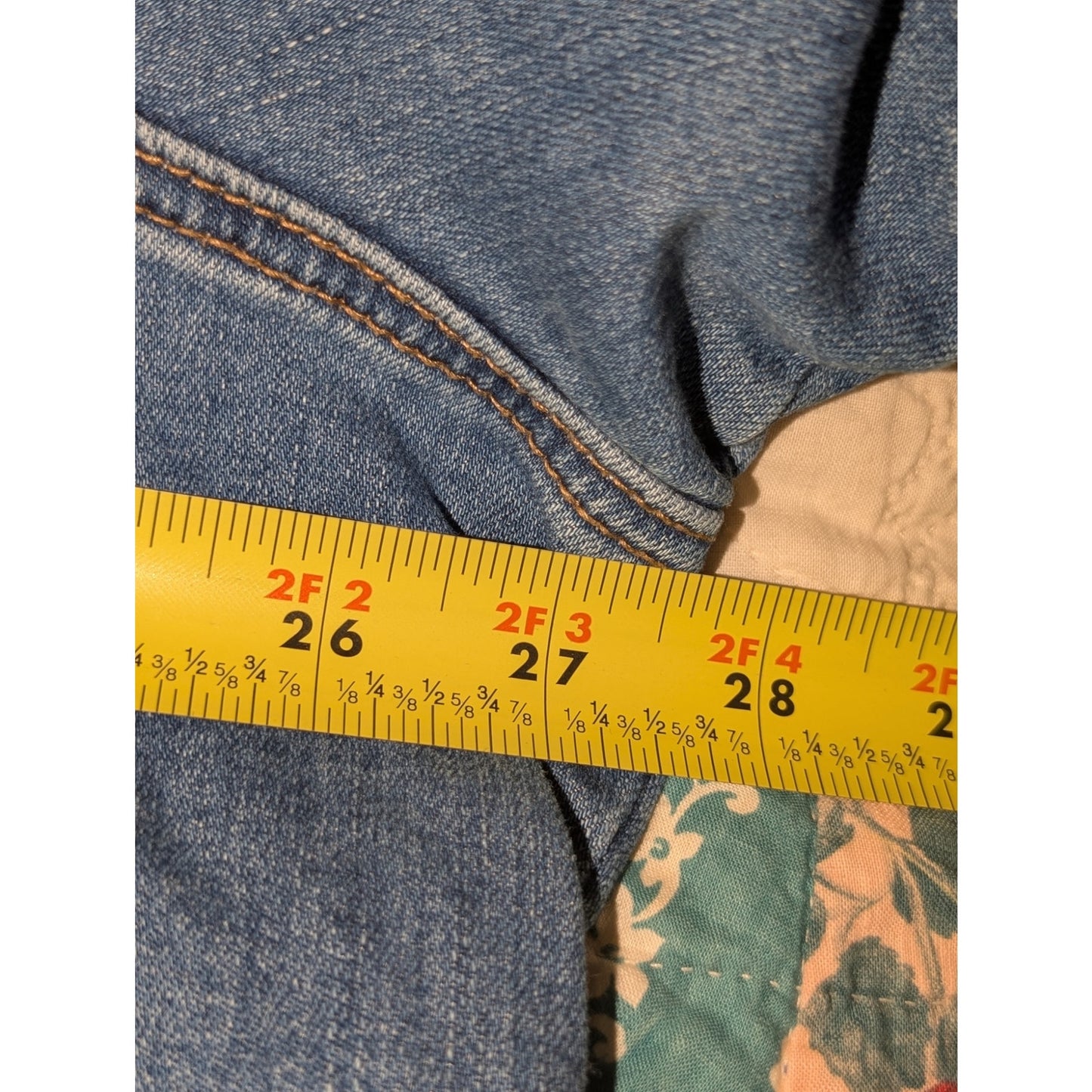 Lane Bryant Distressed Frayed Edge Cotton Stretch Denim Jacket Womens Plus Sz 22