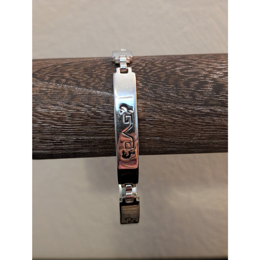 Vintage Marked 925 Mexico Sterling Silver Kokopelli Design Link Bracelet