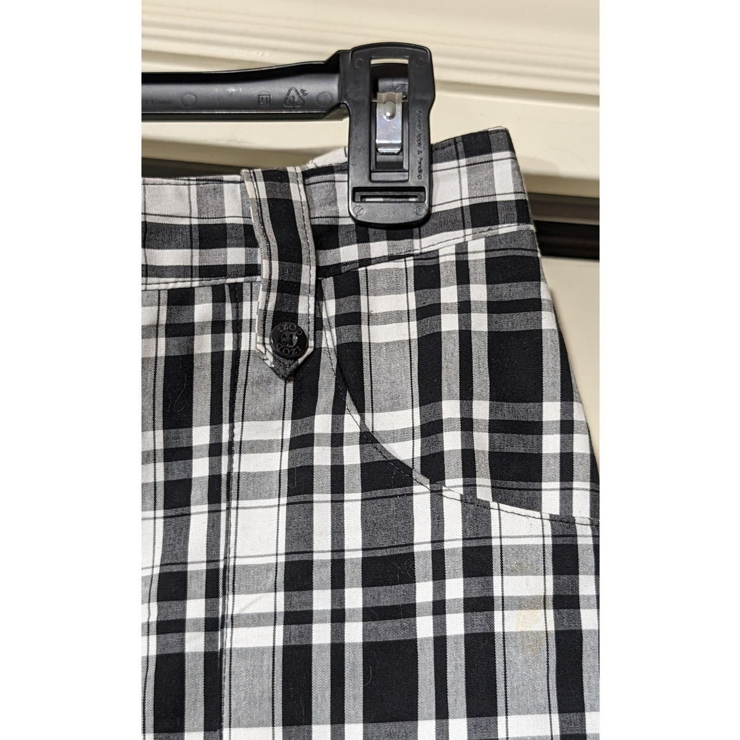 IZOD PerformX Black White Plaid Golf Tennis Stretch Skort Womens Sz 10