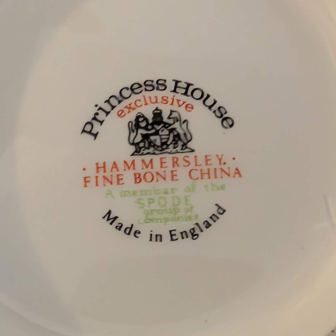 Vtg Princess House Hemmersley Bone China Spode England White Pink Rose Tea Set