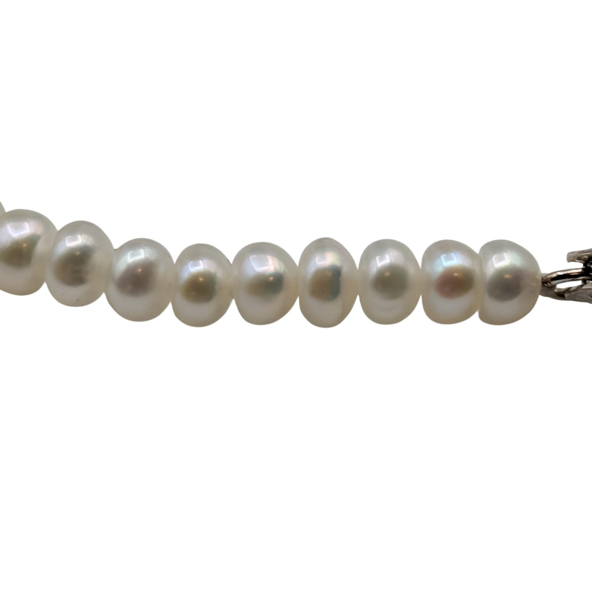 Vintage Honora 925 Sterling Silver White & Light Gray Akoya Pearl 18" Necklace