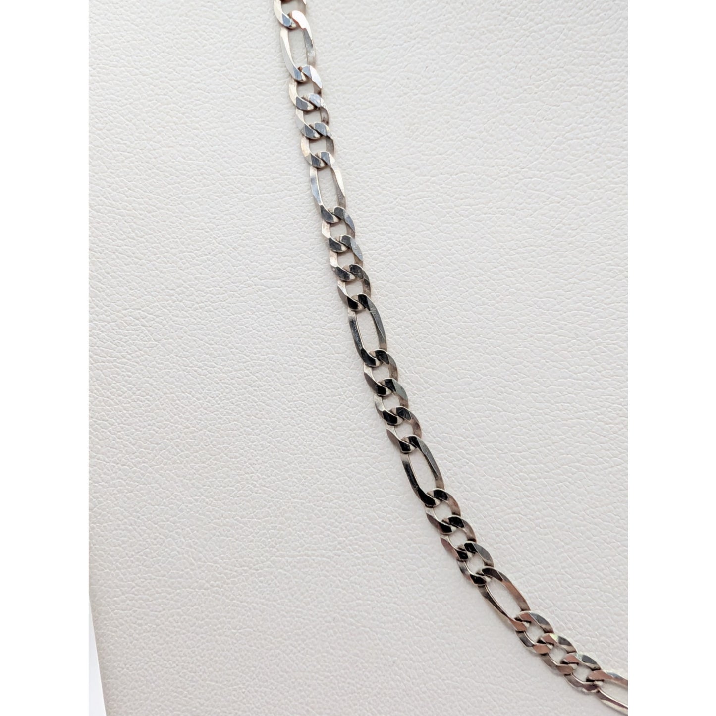925 Italy Sterling Silver Figaro 22" Chain Necklace 6.52g