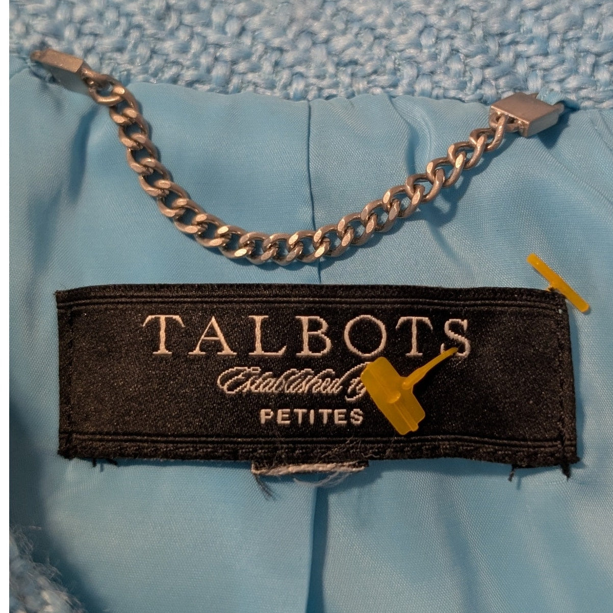 Talbots Black Label Robin's Egg Blue Mid-Century Style Wool Jacket Sz Approx L P