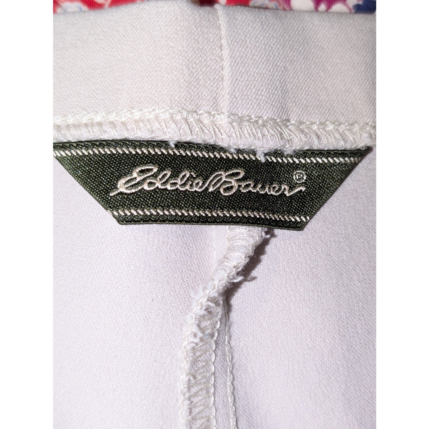 Eddie Bauer Cotton Stretch Flat Front Side Zip Straight Leg Pant Womens' Sz 14