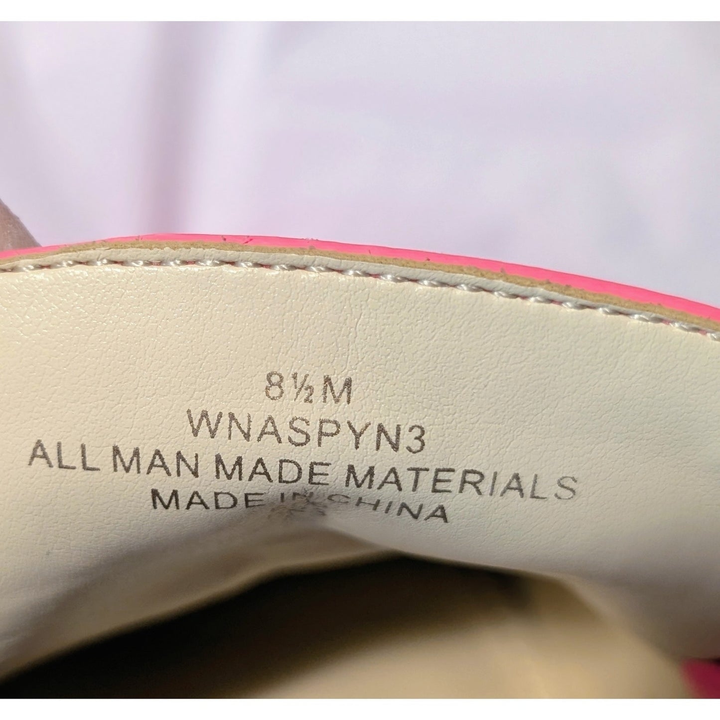 Nine West Neon Pink Silver Chain Round Toe Loafer Women's Size 8.5