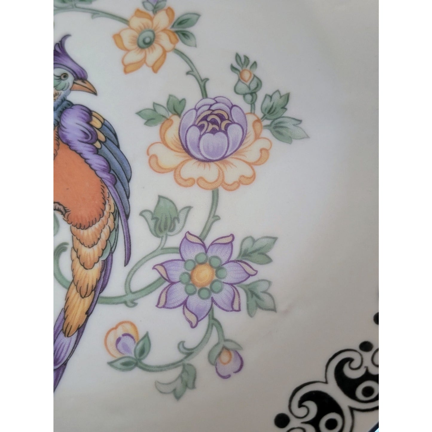 Rare Vintage Z. S. & Co. Bavaria Art Deco Exotic Bird Plate 1944