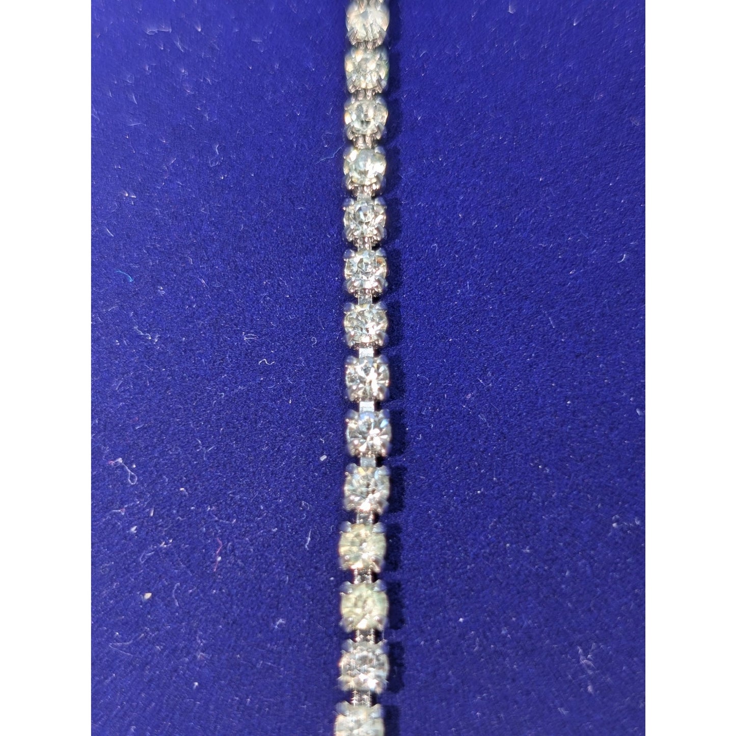 Vintage Rhinestone Hook Clasp 15.25" Necklace