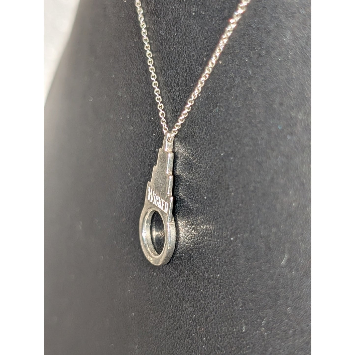925 Sterling Silver 'Wicked' Pendant 18" Chain Necklace