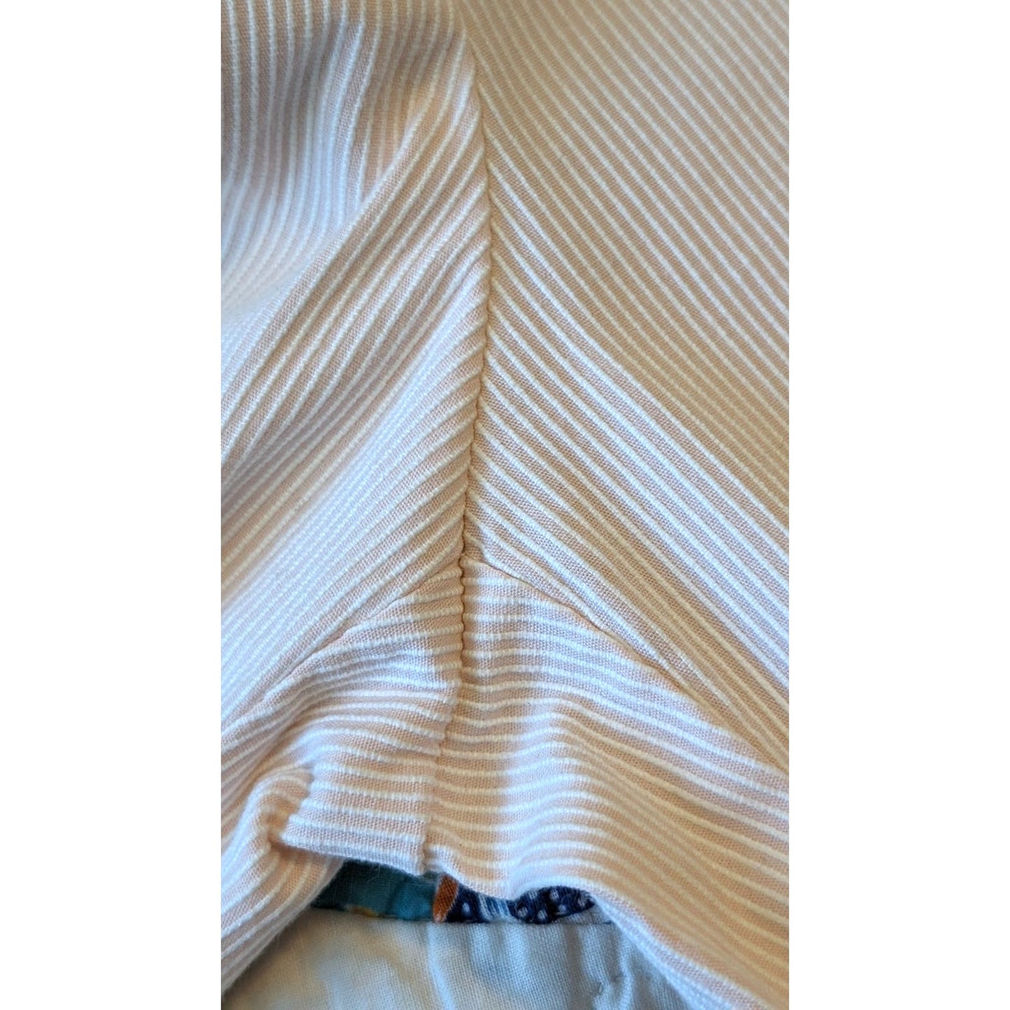 Ralph Lauren Pale Pink Striped Cotton Stretch Side Button Flat Front Pant Sz 10