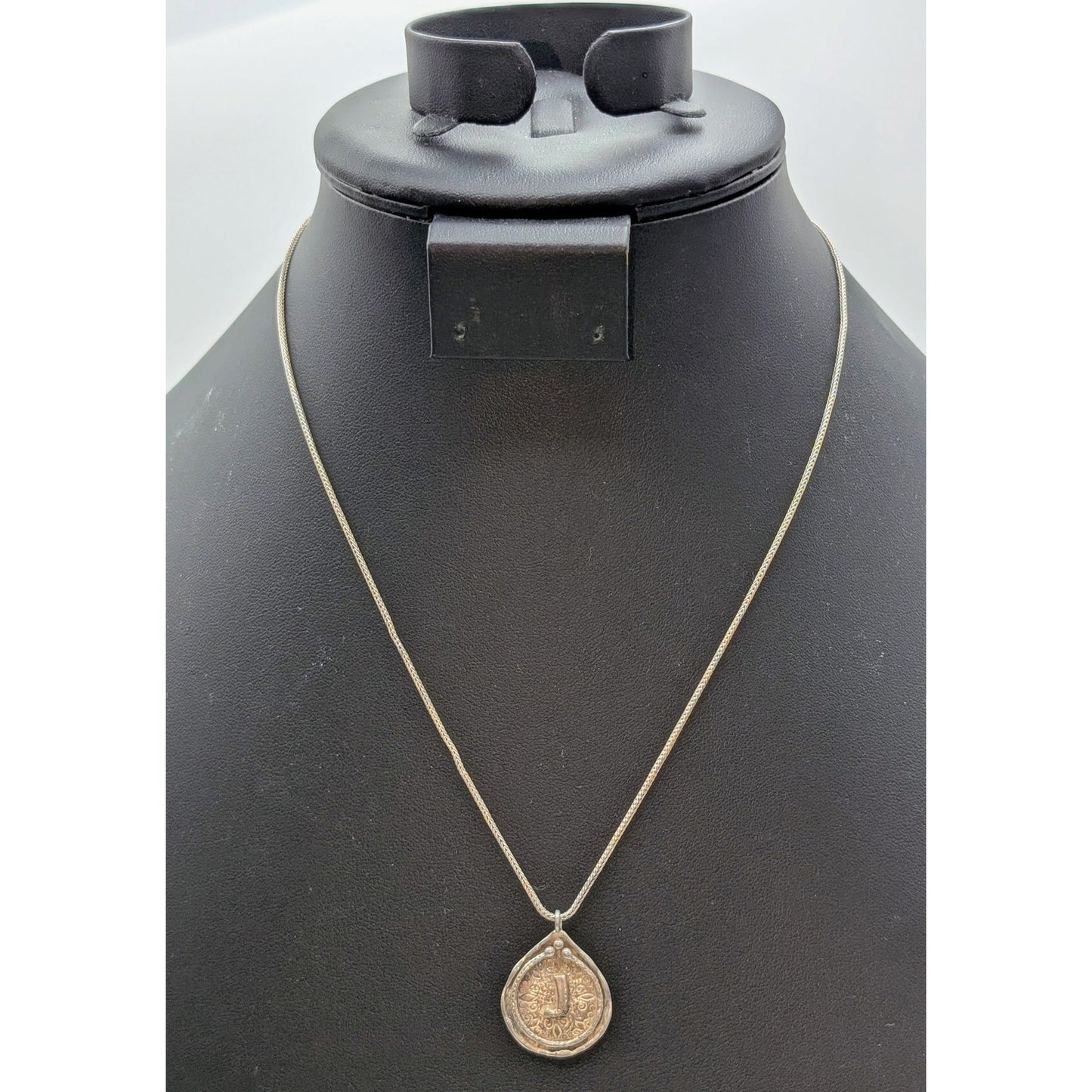 Vtg Silpada Didae 925 Sterling Made in Israel Initial 'J' Pendant 18" Necklace