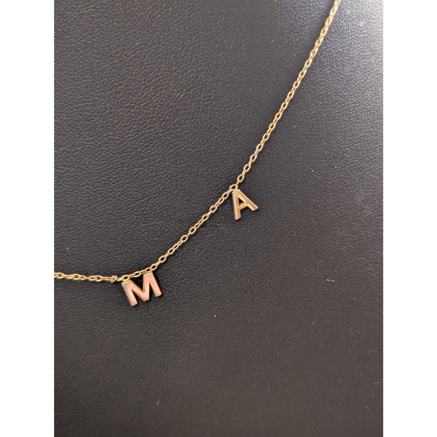 M A M A 925 Sterling Vermeil Yellow Tone Dainty 16"-18" Necklace