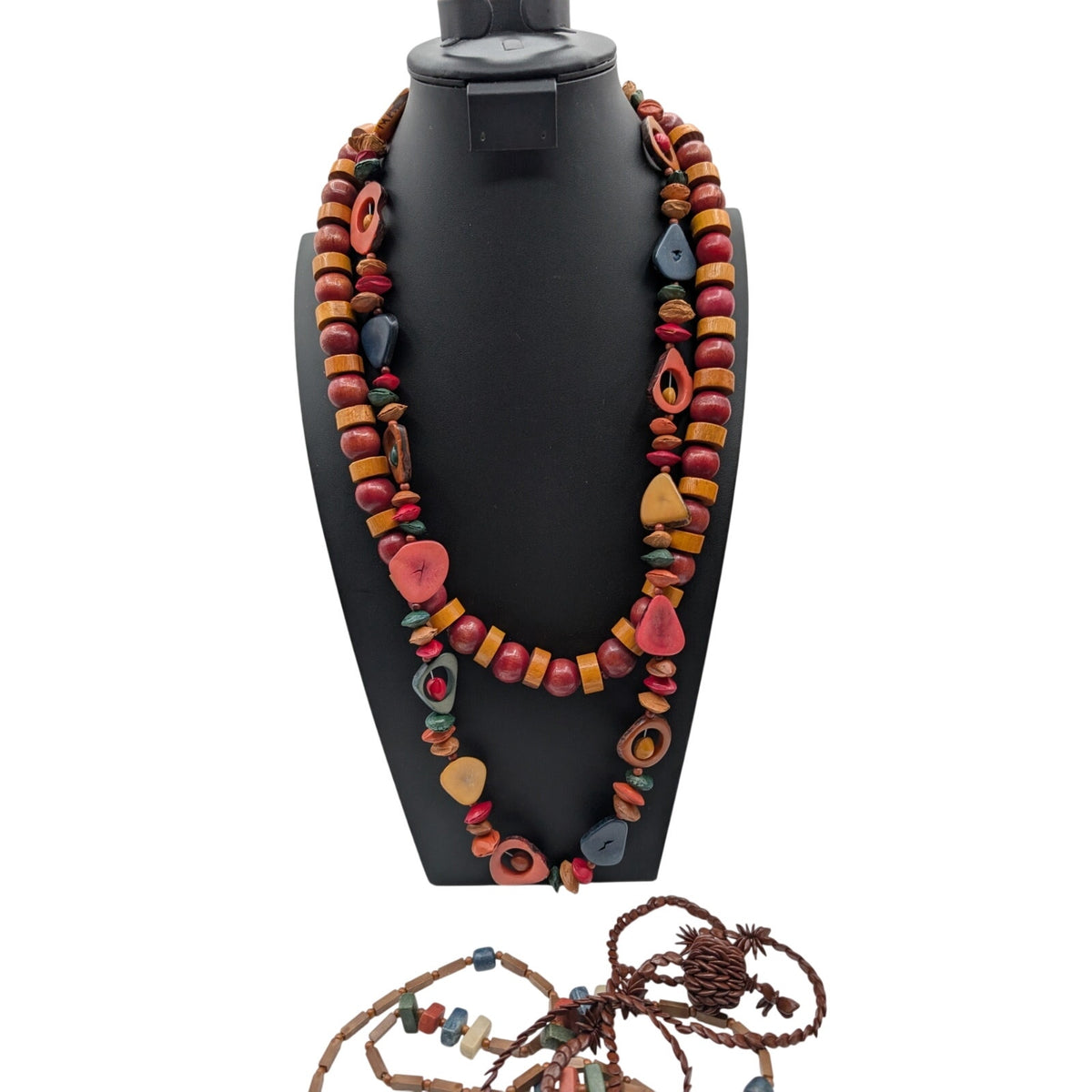 Reseller's Delight. Lot of Eleven Chunky Tribal Natural Beaded Necklaces