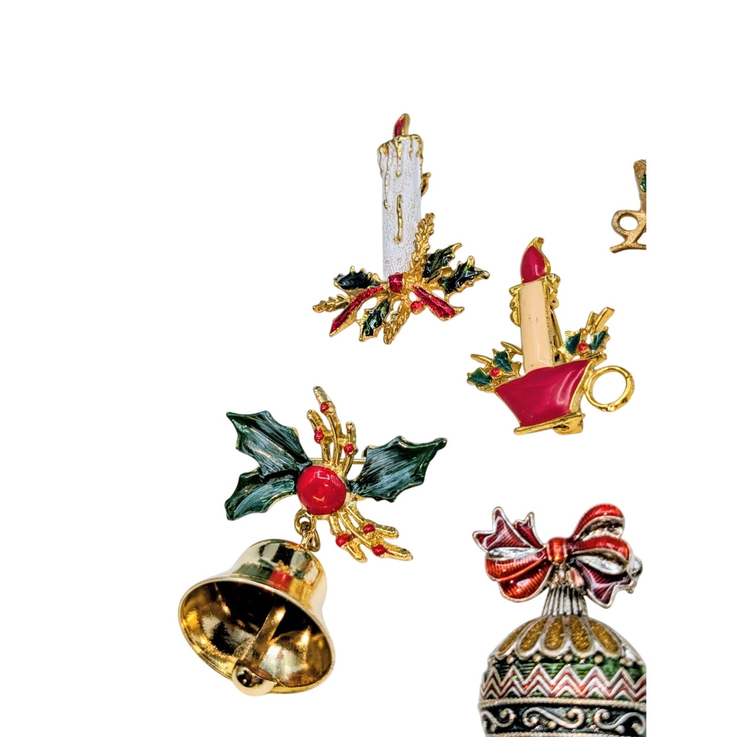 Lot of Seven Christmas Pins