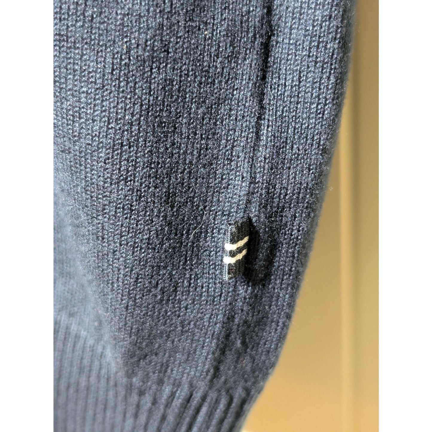 Nautica Navy V-Neck Cotton Viscose Long Sleeve Sweater Mens Size L