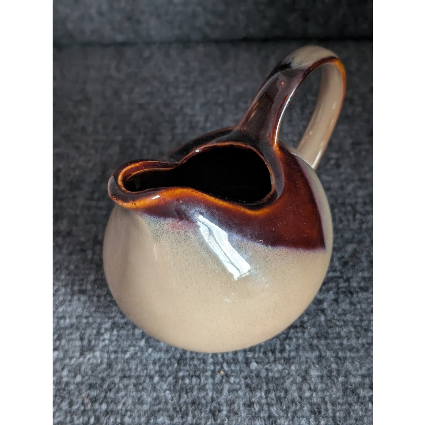 SANGO Nova Brown Earthenware Ceramic Creamer Vintage