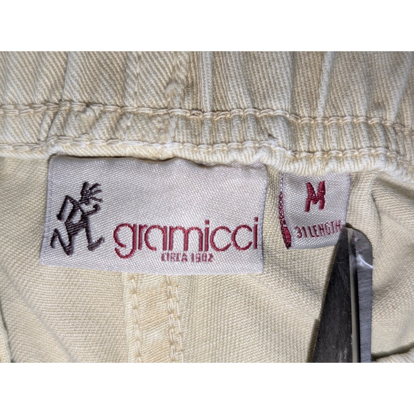 GRAMICCI Vintage G Series 1982 Orig High Rise Lemon Khaki Pant Sz M 31 Length