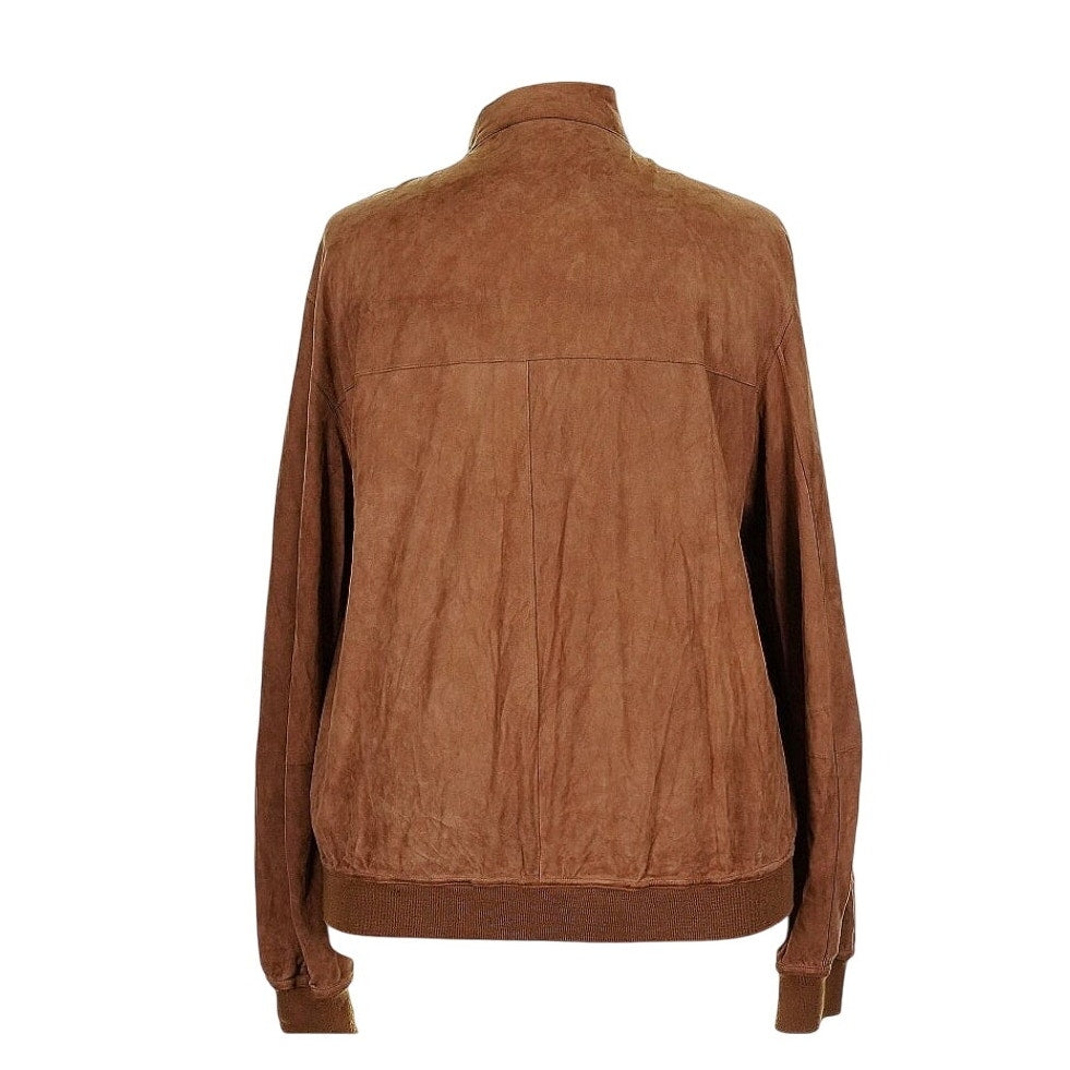 Made in Turkey Reversible Faux Suede Faux Leather Lightweight Bomber Jacket 3XL