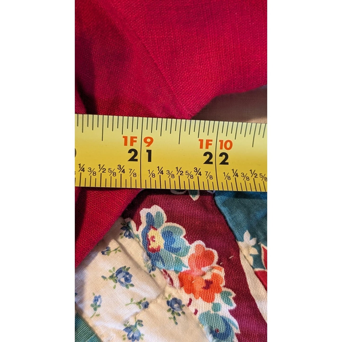 Red Linen Blend Tie Back Button Front V-Neck Short Sleeve A-Line Dress Sz XL