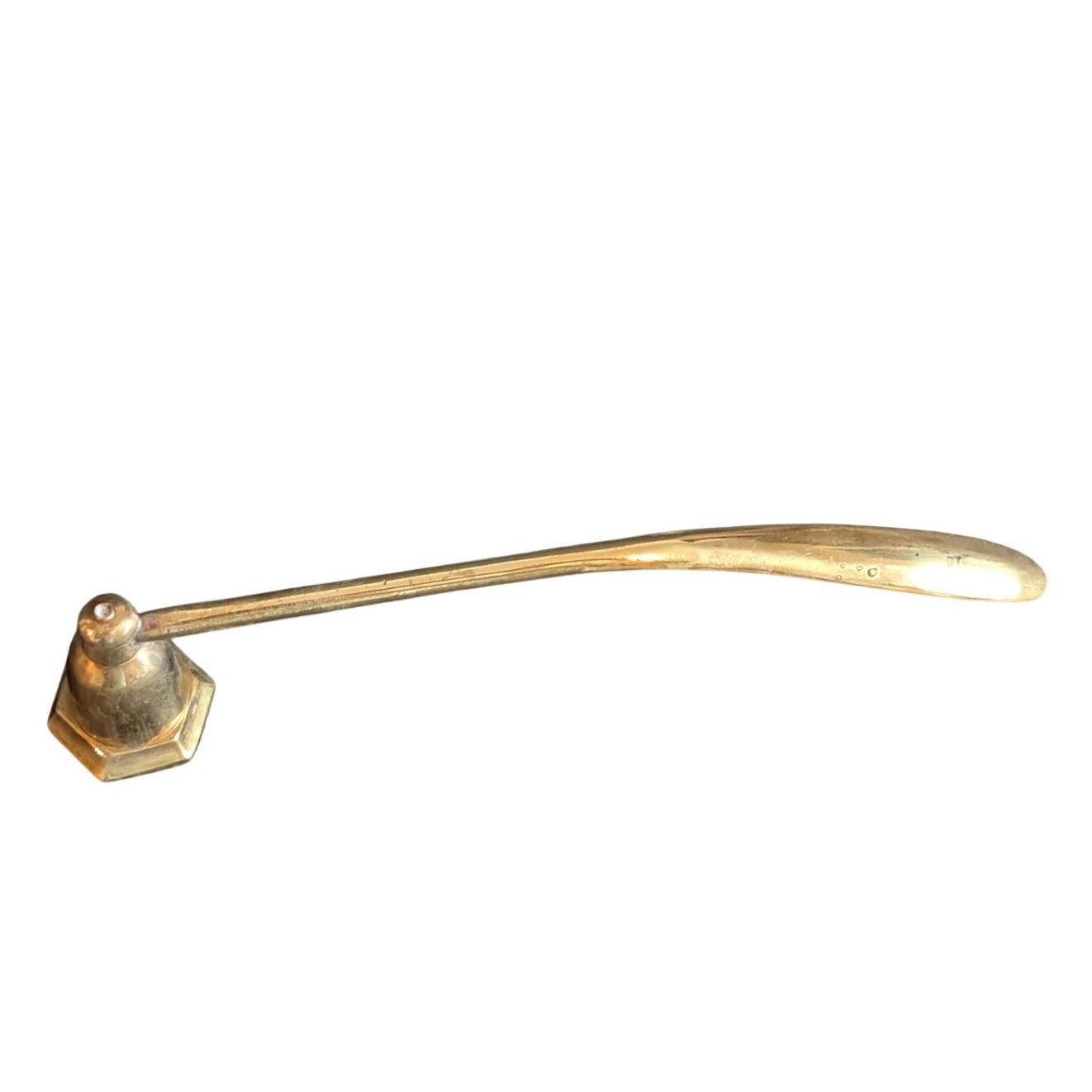 Vintage Solid Brass Bell Shaped Long Handle Candle Snuffer