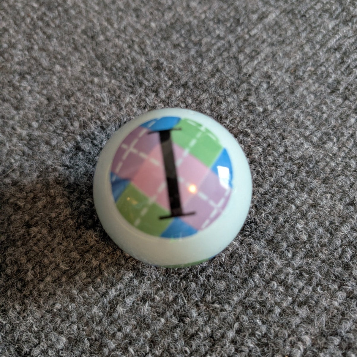 Decorative Initial  'I' 2" Diameter Ceramic Ball
