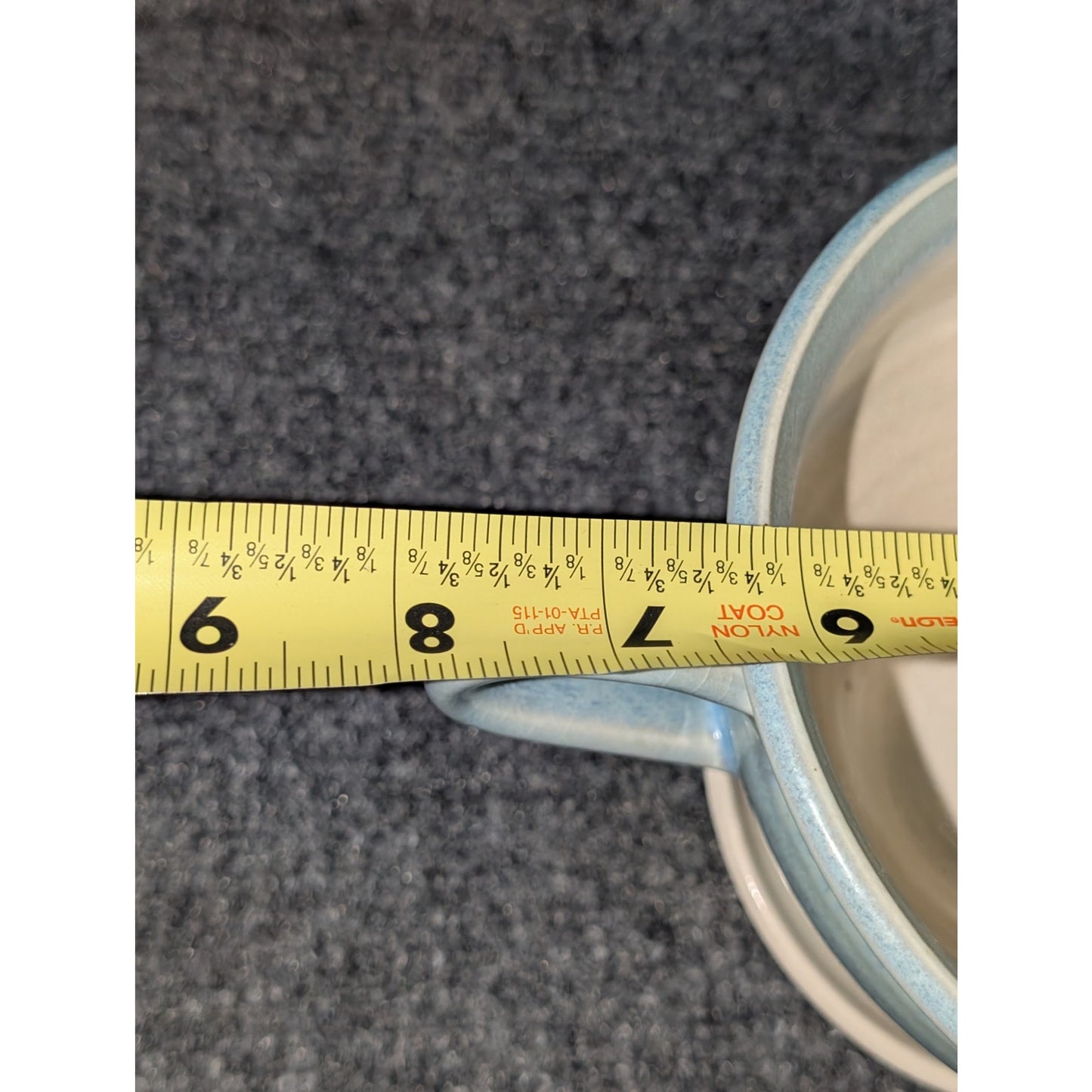 Hand Made Blue White Gravy Boat W/ Matching Ladle Studio Pottery