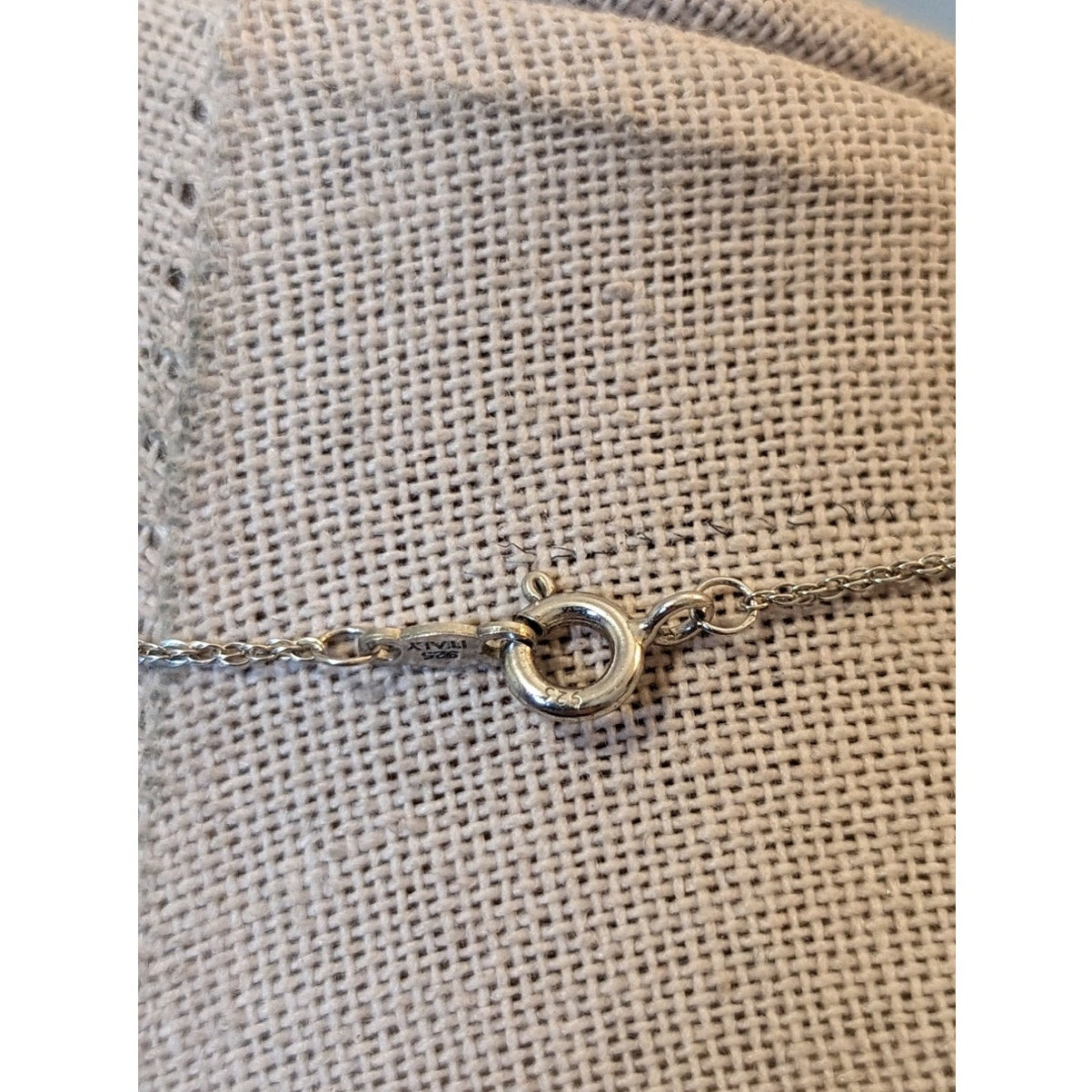 Large Square Cushion Cut Surrounded by Baguette White Sapphires on 925 Chain
